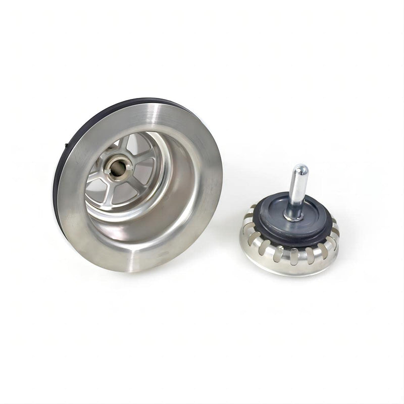 Qrity 304 Stainless Steel Kitchen Strainer Basket Valve Basket Drain Basket Drain Valve Diameter 84mm G1½ Top 84mm