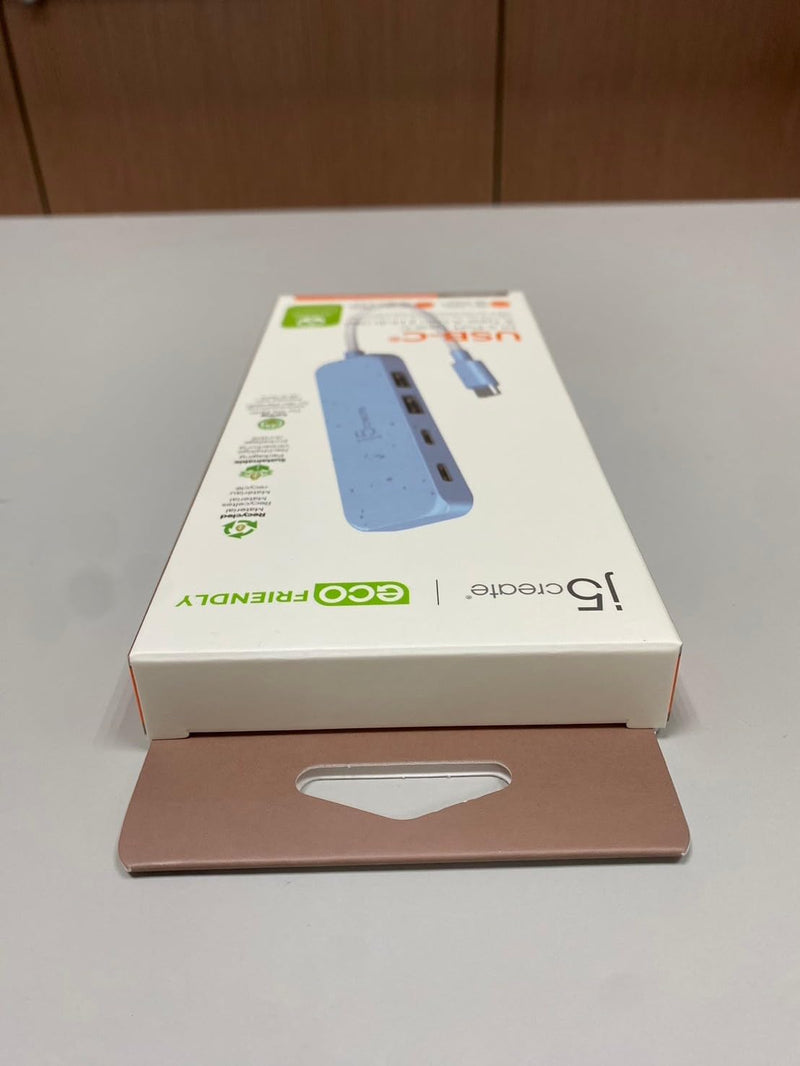 j5create 4-in-1 USB-C to 4-Port Type-A & Type-C Hub(Eco-Friendly), 10 Gbps USB-A x 2 & 10 Gbps USB-C x 2, Compatible with MacBook Pro, MacBook Air, iPad, Mac mini, Cyan/Blue (JCH342EC) Fresh Cyan