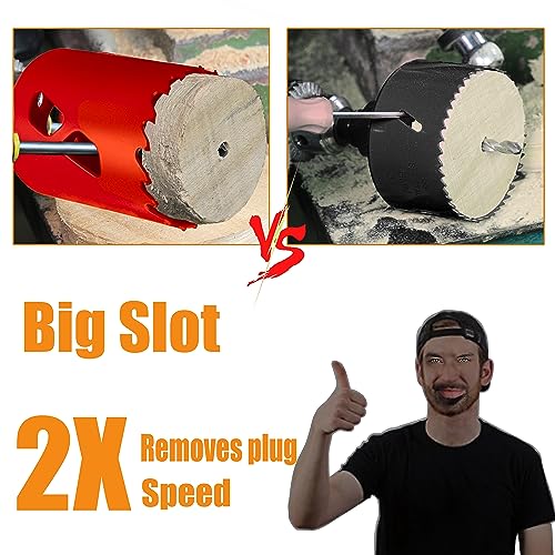 5-1/4 inch Carbide Hole Saw Bit Deep Cutting 2.36” for Multiple Material Hardy Plank Nail Embedded Wood Air Brick Up to 30X Longer Life 5-1/4"(133mm)