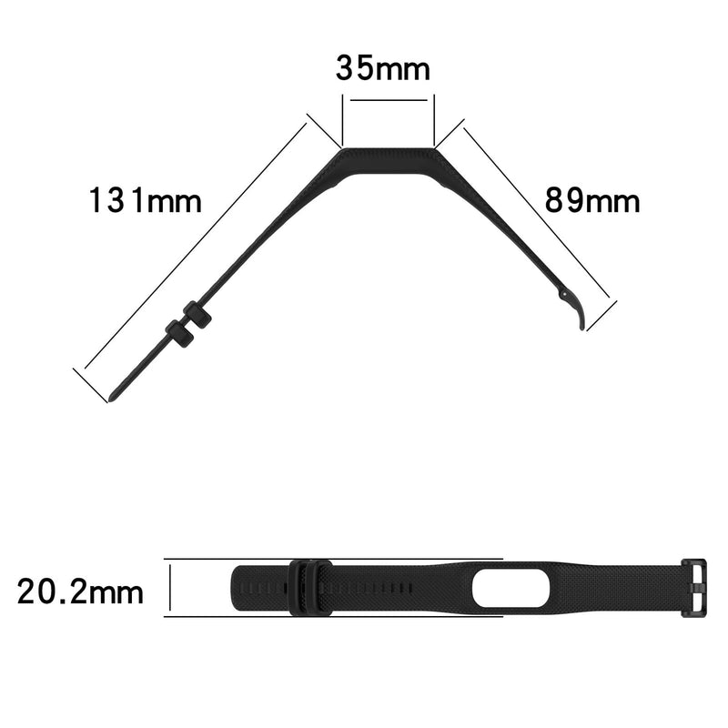 MOTONG Compatible with Garmin Vivosmart 5 Replacement Band - Silicone Replacement Wrist Band Strap Compatible with Garmin Vivosmart 5(Silicone Black)