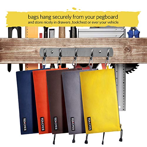 13 Pack Canvas Tool Bag Zipper Pouch - Heavy Duty Tools Utility Pouches, Multipurpose Storage Organizer Tote Bags with Dependable Metal Zippers, 12.5 x 7-Inch