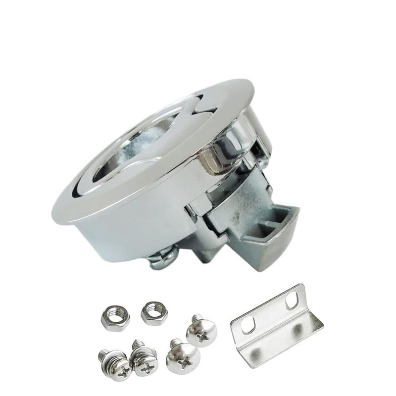 2PCS Boat Latch Flush Pull Slam Latch for Marine Boat Boor Latches 1/4'' Door Cabinet Hardware Silver Zinc Alloy 2 Pieces Silver_1