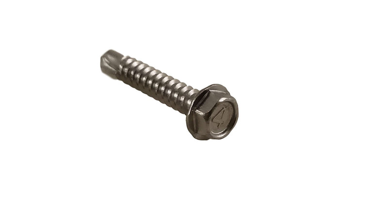 Stainless #8 x 1 Hex Washer Head Self Drilling Sheet Metal Tek Screws with Drill Point,(1/2" to 1-1/2" Length in Listing) 100 Pieces (#8 x 1) #8 x 1"