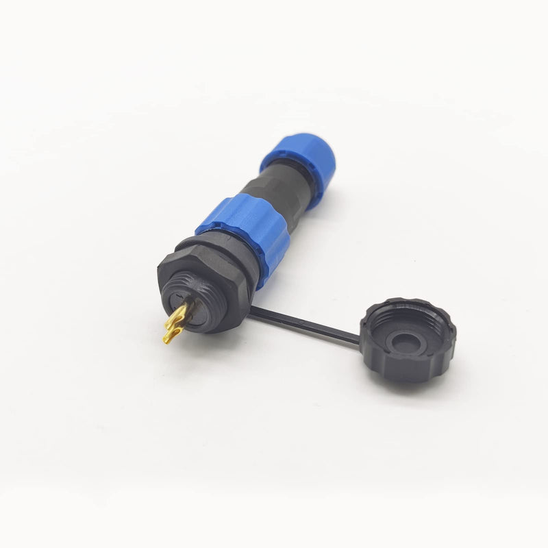 Connector Aviation Plug SP13 IP68 2 Pin, SP13 2 Pin Waterproof Male and Female Satellite Cable Connector Used for Outdoor Lamps