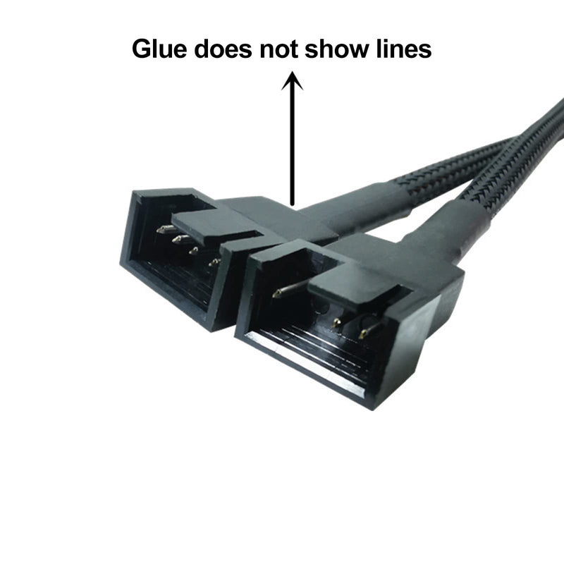 Fan cable, Y-cable for fans, fan adapter, fan Y-cable, fan splitter cable, fan splitter, computer fan cable, 4 pin cable, Y-fan cable, PWM adapter, fan cable splitter, fan cable adapter, 3 pieces 1 to 2 -3PCS