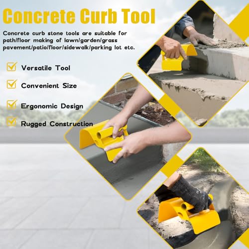Concrete Curb Trowel, Curb Tool for Concrete Edging, Concrete Curb Machine, Landscape Curb Trowel with Putty Knife