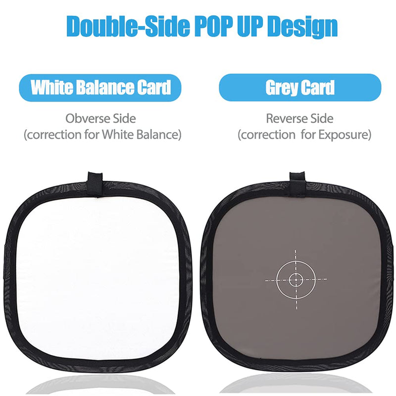 Small Grey White Balance Card 18% and Grey Reference Reflector Board with Carrying Bag Photography Card Custom Calibration Camera Checker Video, DSLR and Film