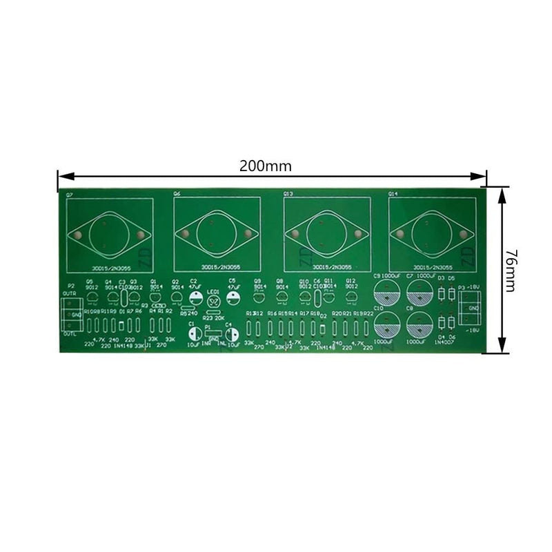 OCL amplifier boards soldering set, TJ-56-4 high performance OCL amplifier board module, 100W two-channel stereo sound electronics experiment DIY kit