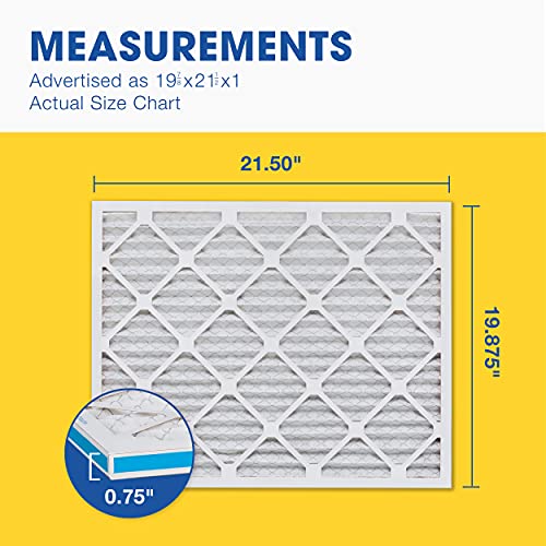 Aerostar 19 7/8x21 1/2x1 MERV 8 Honeywell Replacement Pleated Air Filter,6 6 Count (Pack of 1)