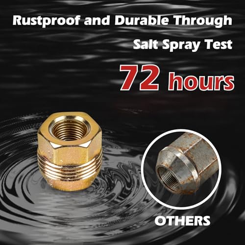 M14x1.5 OEM Factory Wheel Lug Nuts, Acorn Bulge Seat, Zinc Gold 32Pcs 32 M14 x 1.5