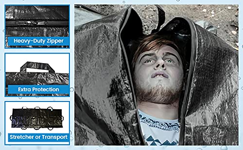 Primacare body stretcher/bag combination; robust emergency bag