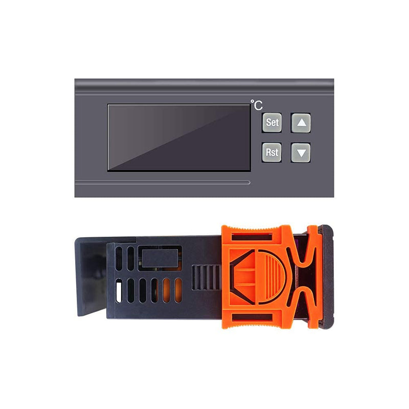 KETOTEK Temperature Controller with Sensor 230V 30A, Digital Thermostat Relay -30℃~300℃, Temperature Switch Cooling Heating Temperature Control for Incubator Reptiles 30A -30~300℃