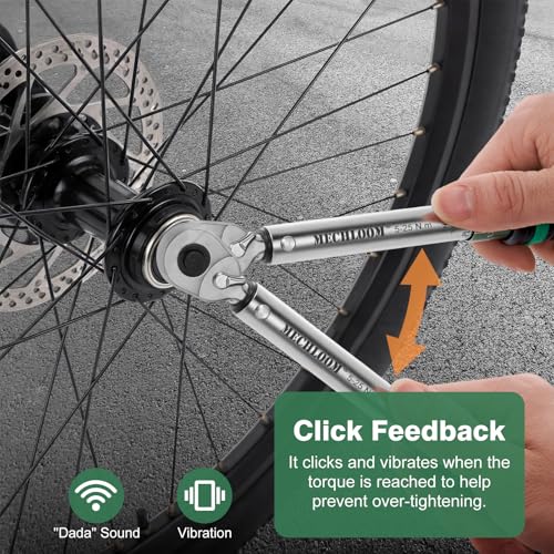 Bicycle Torque Wrench Set, 1/4-Inch, 5–25 Nm, 15-Piece Kit 1/4" 15 PCS