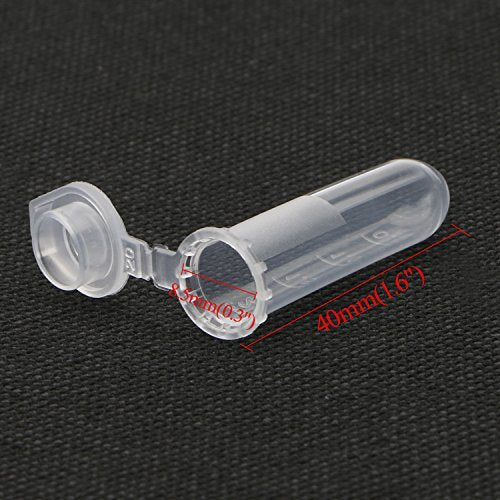 Pxyelec 2ml Plastic Vials Sample Storage Container Fragrance Beads Liquid Pack of 100