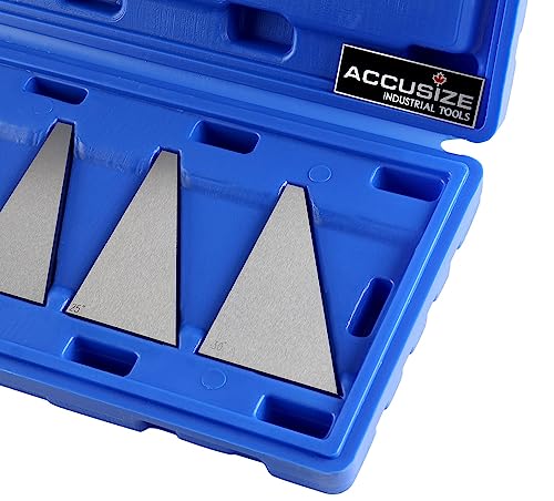 Accusize 10 Pc Precision Angle Block Set, 1-30 Deg Range