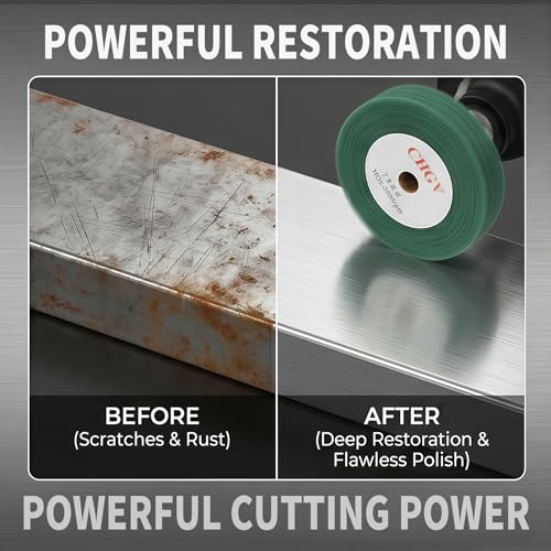 200mm x 50mm Non-Woven Nylon Polishing Burnishing Wheel, 240 Grit Wire Drawing Abrasive Flap Wheels 8" x 2" Polishing Flap Wheel for Stainless Steel Aluminum Copper Wood Metal(Green) Green 8" x 2"