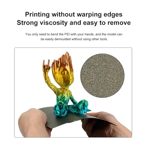 3D Printer PEI Spring Steel Build Plate for K1, 3D Printer Double Side Texture PEI Plate for Creality K1, Ender 5 S1, Ender 3 S1, Ender 3 V3 KE, Ender 3 V2 235x235mm