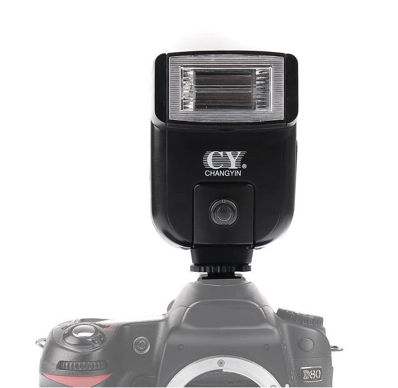 Hersmay CY-20 Universal Camera Speedlight Flash Hot Shoe Mount On-Camera Electronic Speedlight with Sync Port for Nikon/Canon/Panasonic/Olympus/Pentax Alpha Digital DSLR Camera Flash Light