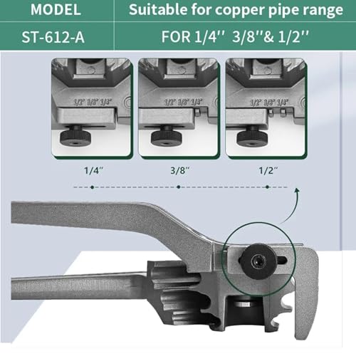 Tube Bender, Pipe Bender, 1/4” 3/8” 1/2” (6/8/10mm) O.D. 3 in 1 Tubing Bender 180° HVAC Copper Aluminum Tubes Bending Tool for Air Conditioning Refrigeration Repair Refrigeration Tool