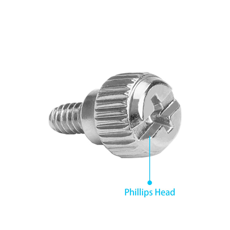 10PCS Computer Case Thumbscrews, 6-32 Thread Thumb Screws, for DIY PC Cover/Power Supply/PCI Slots/Hard Drives (Silver)