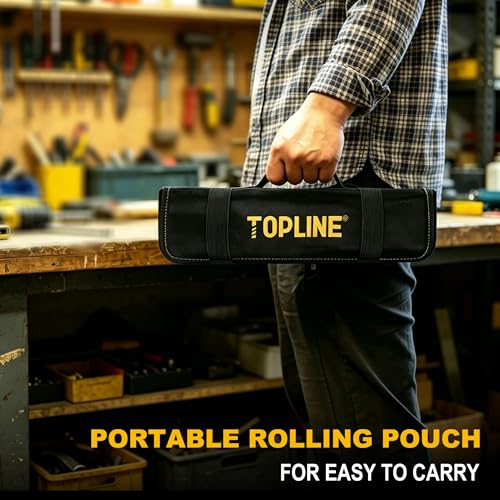 TOPLINE 4-Piece Groove Joint Pliers Set, Rolling Pouch Included