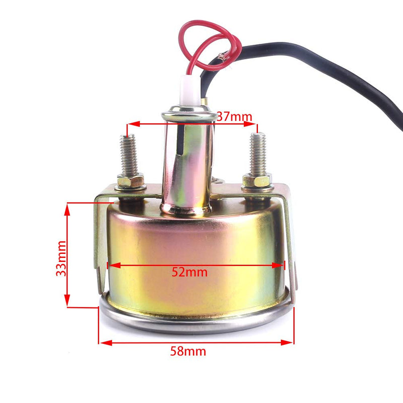 2'' inch 52mm Pointer Electrical Mechanical Car Water Temp Temperature Gauge Celsius & Fahrenheit Black Face Meter