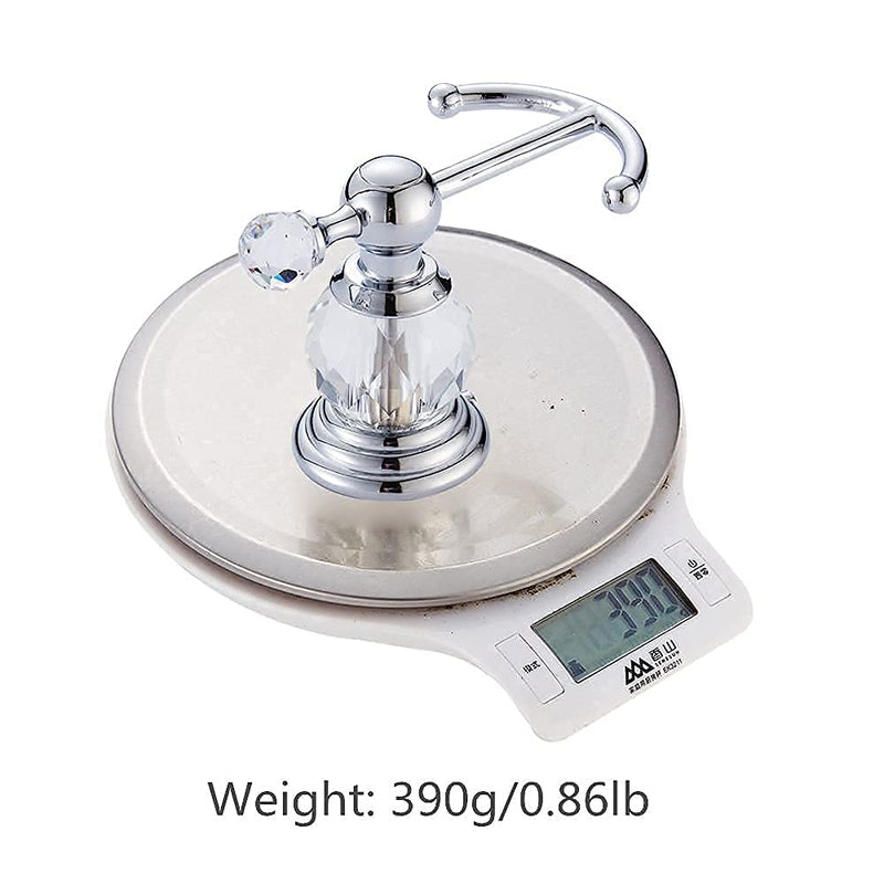 WOLIBEER Crystal Bathroom Accessories, Chrome 24 Inch Towel Bar Set Polished Brass Toilet Paper Holder Towel Ring Coat Hooks Bathroom Hardware 4 Pieces Wall Mounted Silver