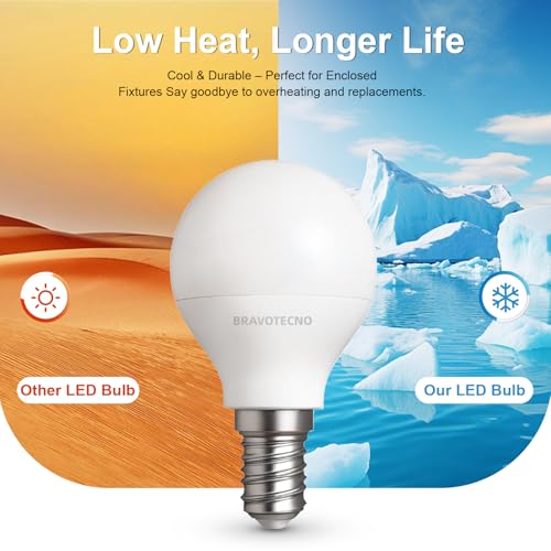 E14 LED Light Bulb, Energy Class B, E14 LED Warm White, 3000 K, 2.5 W, 470 LM, G45/P45 Warm White Bulb, Equivalent to 40 W, 360° Beam Angle, Non-Dimmable, Low Heat & Durable, Pack of 6 6 pieces