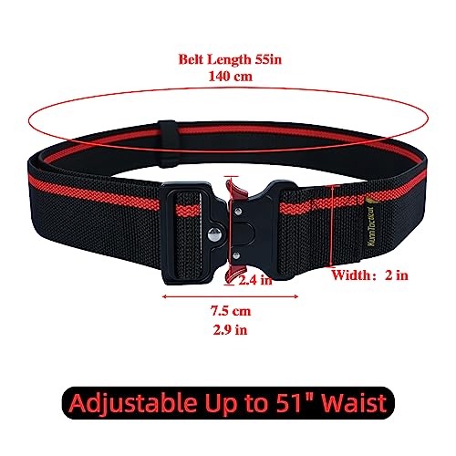 KUNN Magnetic Tool Belt Suspende & Work Belt 2-Inch Wide Quick Release Buckle