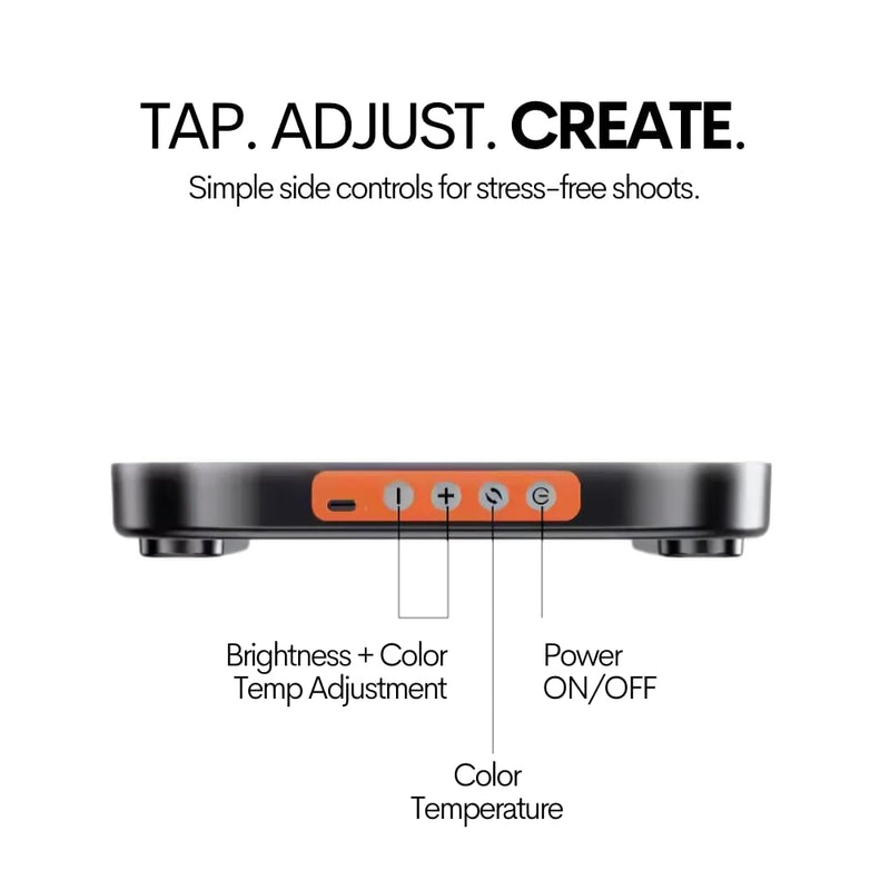 LED Content Frame - The Ultimate Content Creator Light with Soft, Adjustable Lighting & Ergonomic Handheld Design - Portable Handheld Ring Light Offers Glare-Free Clarity & Stable Control