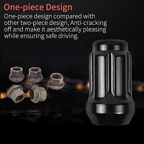 MIKKUPPA 23pcs 1/2-20 Lug Nuts with 1pc Socket Key + 2pcs Extra Socket Key
