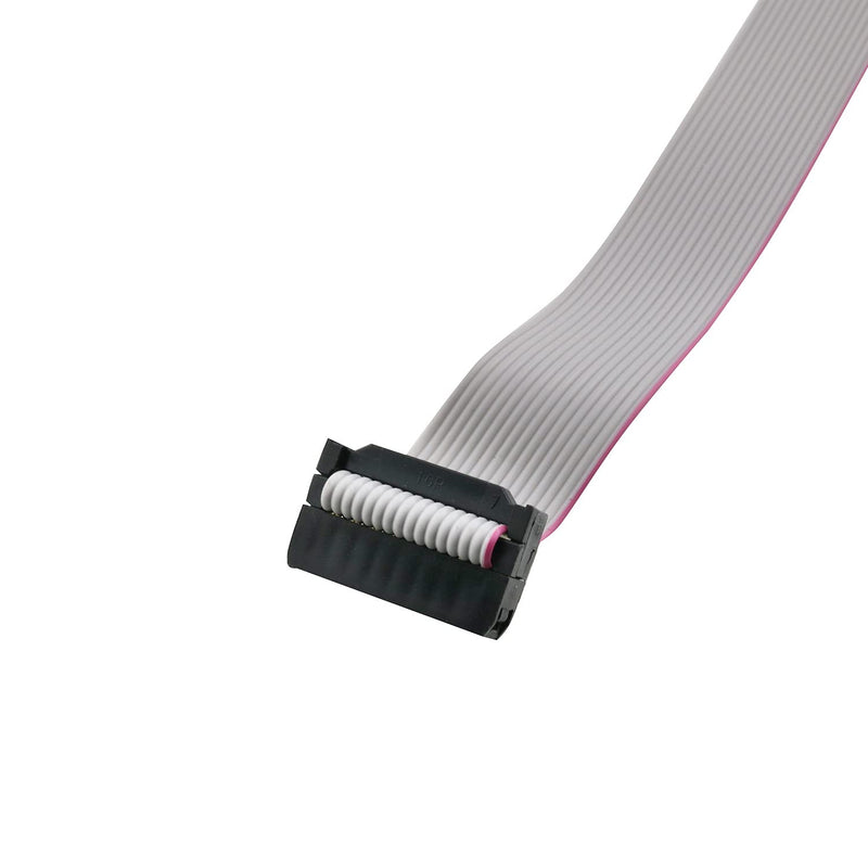 Motherboard Flat Cable RLECS 2pcs 11.8" 2.54mm Pitch 16 Pins FC-16P IDC Flat Ribbon Cable Connectors for DC3 IDC Box Header