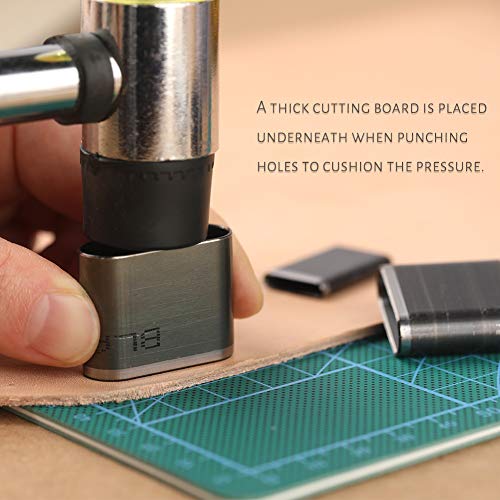 52 Shape Style Leather Hole Punch Tool for Belts, 14 Sizes Corner Punch, Half-Round Punch Set, End Punch, Punch Tool Set Hole Punch Cutter, Leather Punch Tool for Craft