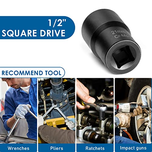 Lug Nut Removal Tool,10 Piece Lug Nut Extractor Set 1/2 Inch Drive 10-piece