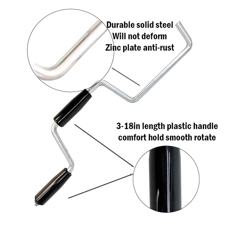 Winch Strap Winder for Flatbed Trailer, Winding Straps Roll-up Hand Roller, Tie-Downs Winch Straps for Truck Trailer 1PCS