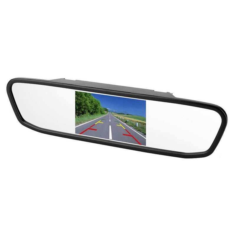 Car HD Rearview Mirror Monitor,4.3in Car HD Rearview Mirror Monitor 8LED Waterproof Night Vision Reversing Camera