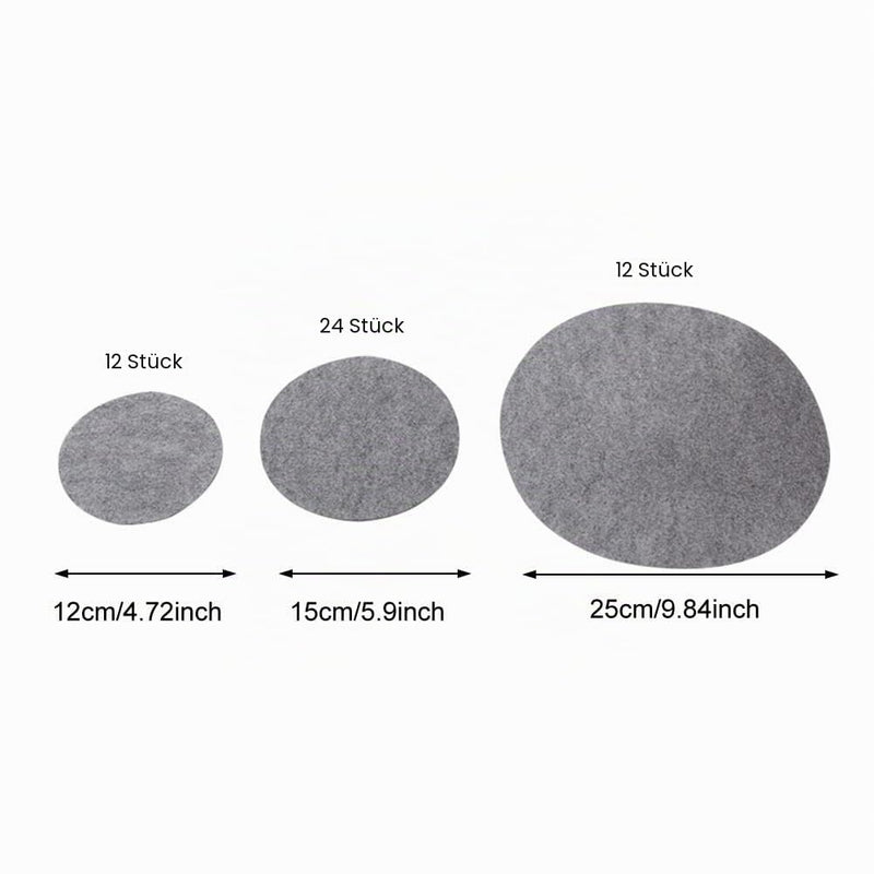 48 Pieces Felt Plate Separator Discs Soft Felt Plate Separators for Chest Protector Kitchen Tableware Storage and Organization