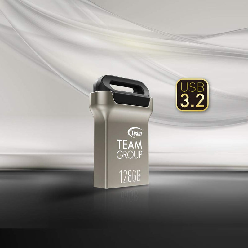 TEAMGROUP C162 512GB USB 3.2 Gen 1 USB 3.1/3.0 Mini Fits Metal Read 140MB/s Flash Thumb Drive External Data Storage Memory Stick Compatible with Computer/Laptop Black TC1623512GB01