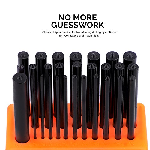 NEIKO 02621A Transfer Punch Set with Premium Heat-Treated Alloy Steel Punches, Hole-Punch Set, Punch Sizes 3/32" to 1/2", 28-Piece Kit 28 Piece Set