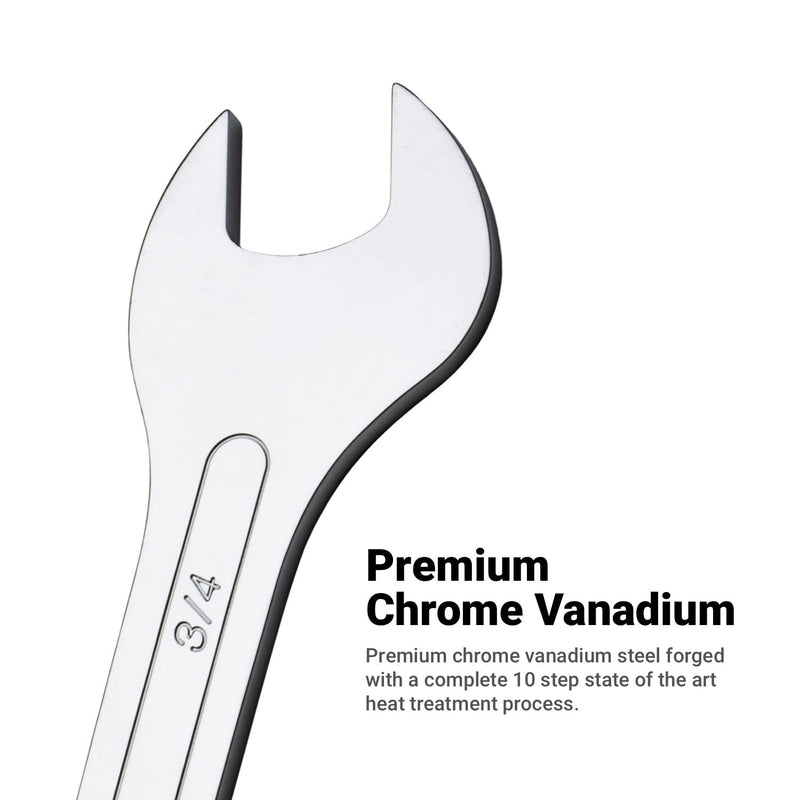 Capri Tools Super-Thin Open End Wrench Set, Metric, 6 to 19 mm, 7-Piece (11850-7MRK) Metric Set 7-Piece (6 to 19 mm)
