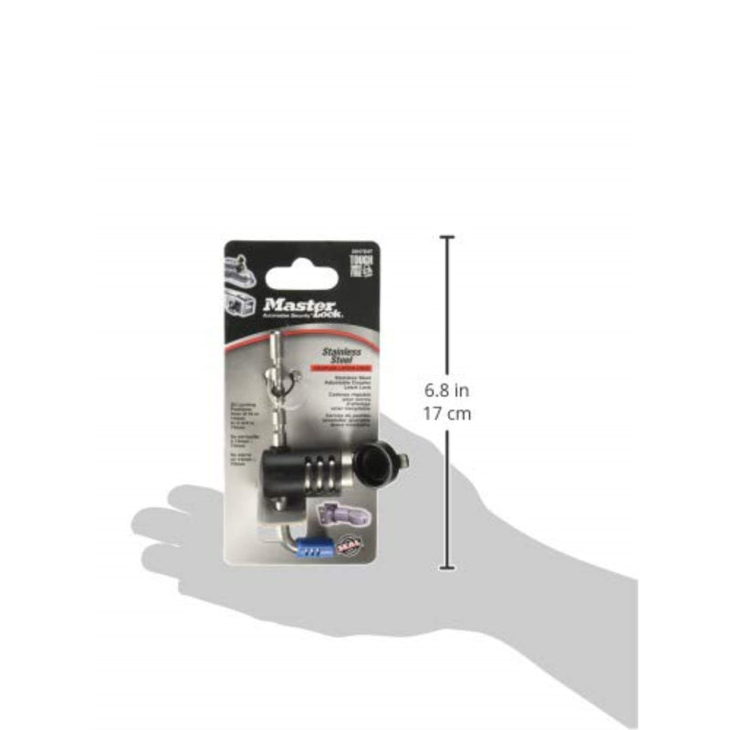 Master Lock Trailer Lock, Stainless Steel Adjustable Coupler Latch Lock, 2847DAT Coupler Lock