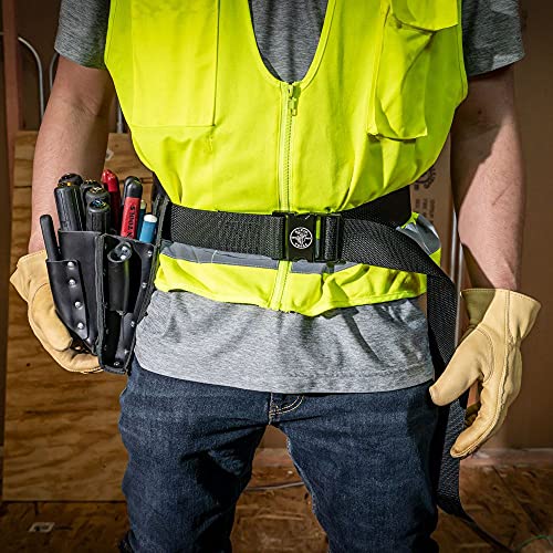 Klein Tools Electrician Tool Pouch Bundle with Belt Small Pouch Tool Pouch + Web Belt