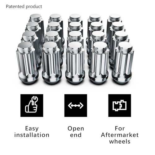 41PCS Spike Lug Nuts M14x1.5 Truck Lug Nuts with Socket Key M14×1.5