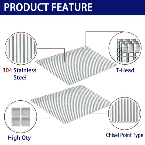 HW HAMWOO 16 Gauge Finish Nails of 304 Stainless Steel,2-1/2",2000Pcs 2-1/2"---2000pcs