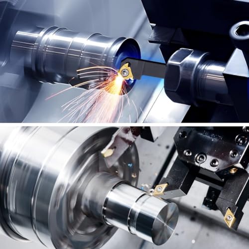 21Pcs Kit Indexable Lathe Turning Tool,1/2" 12mm Holder and Carbide Inserts 7pcs 1/2'' 12mm Shanks+14pcs Inserts