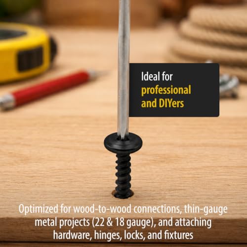 BCP Fasteners #8 x 1 Black Modified Truss Head Wood Screws, 500 Pack