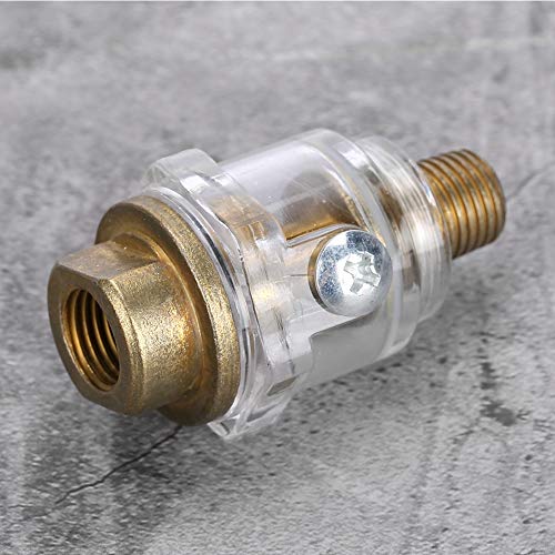 Oil Lubricator 1/4" BSP Mini In Line Air Tool Oil Lubricator Oiler Compressor Pipe Automatic Lubrication