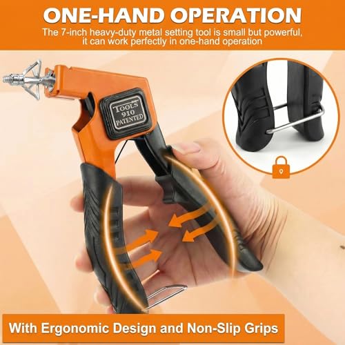 Molly Bolts for Plaster Walls and Drywall, Heavy-Duty 30 PCS Hollow Wall Anchor Set with Setting Tool, 5 Sizes for Secure Installation on Drywall Holding 65 Lbs, Easy to Use Fasteners, Orange