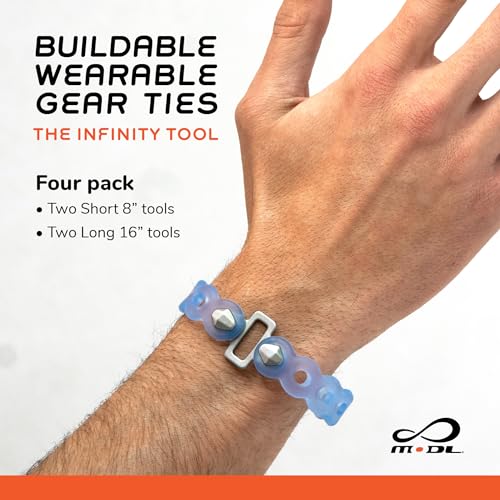 MODL Infinity Tool™ 8-Pack (4 Glacier, 4 Neon Orange) for Camping, Travel & EDC