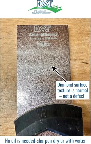 DMT D8F Dia-Sharp Bench Stone - Diamond Knife Sharpener for the Workshop, Jobsite or Kitchen - Fine - Flat Diamond Sharpening - Non-Slip Knife Sharpener- Made in the USA - 8 x 3 x 0.38 Inches